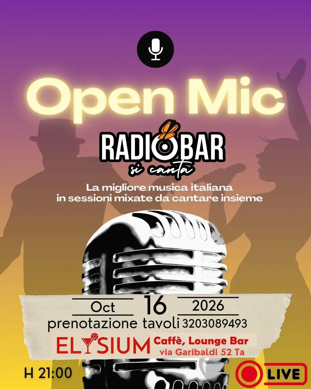 Open Mic · si canta con RadioBar