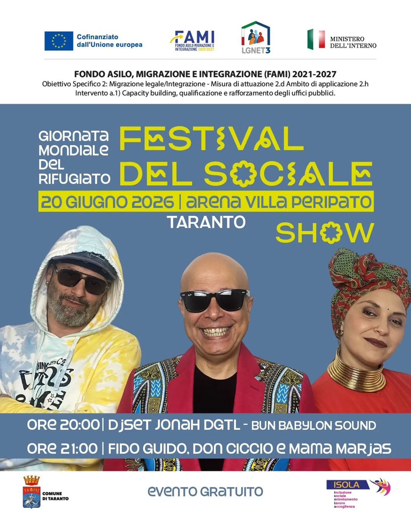 Festa del Rifugiato – Mama Marjas, Fido Guido & Don Ciccio Live