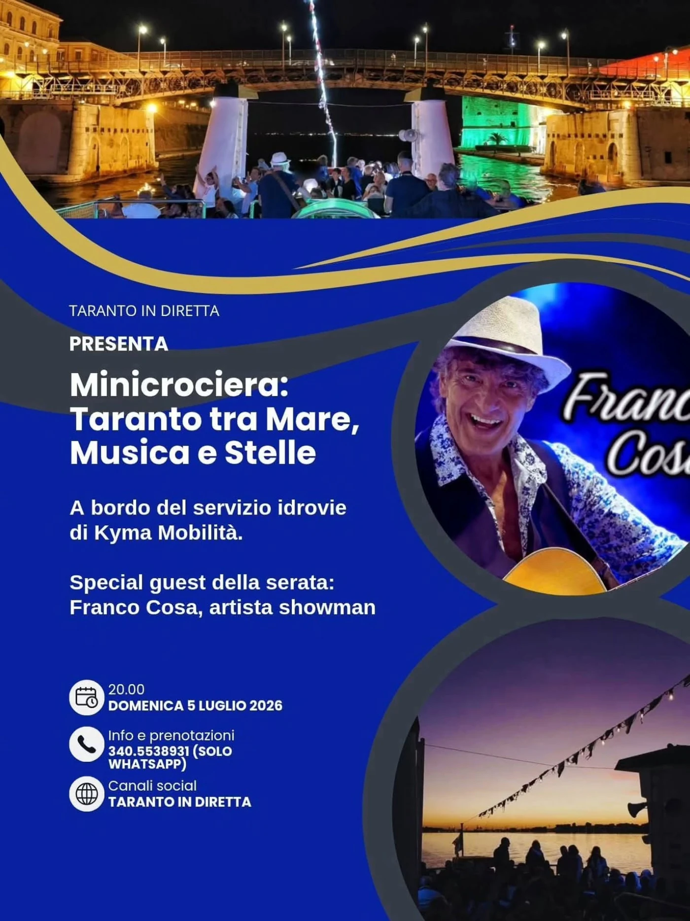 Mini Crociera al Tramonto — Mare, Musica e Stelle