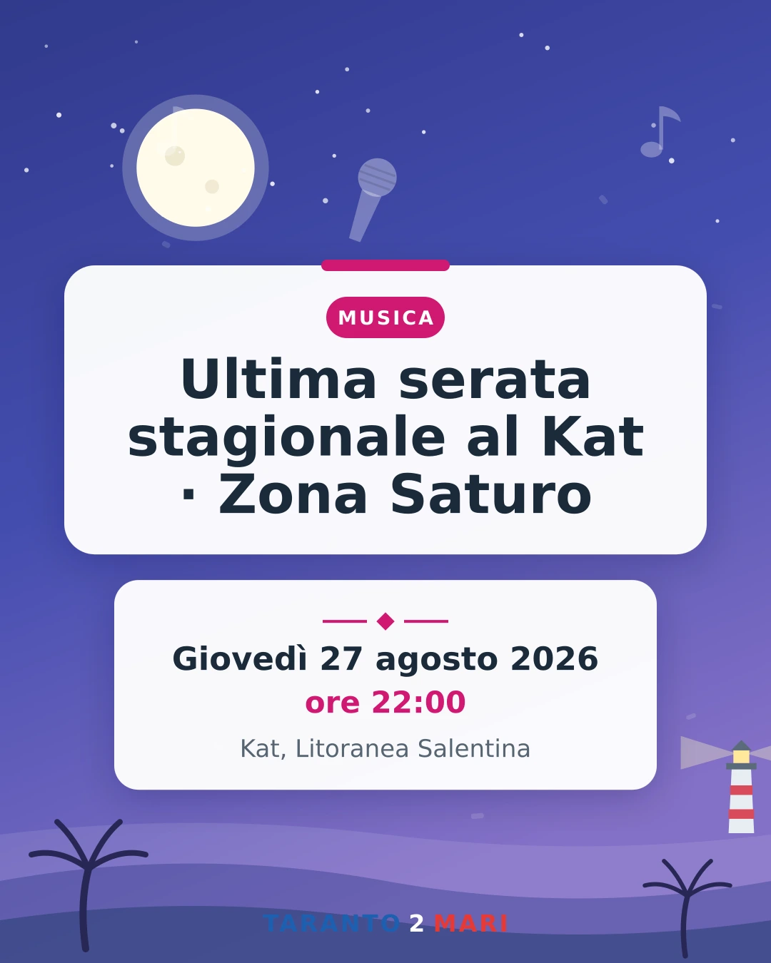 Ultima serata stagionale al Kat · Zona Saturo