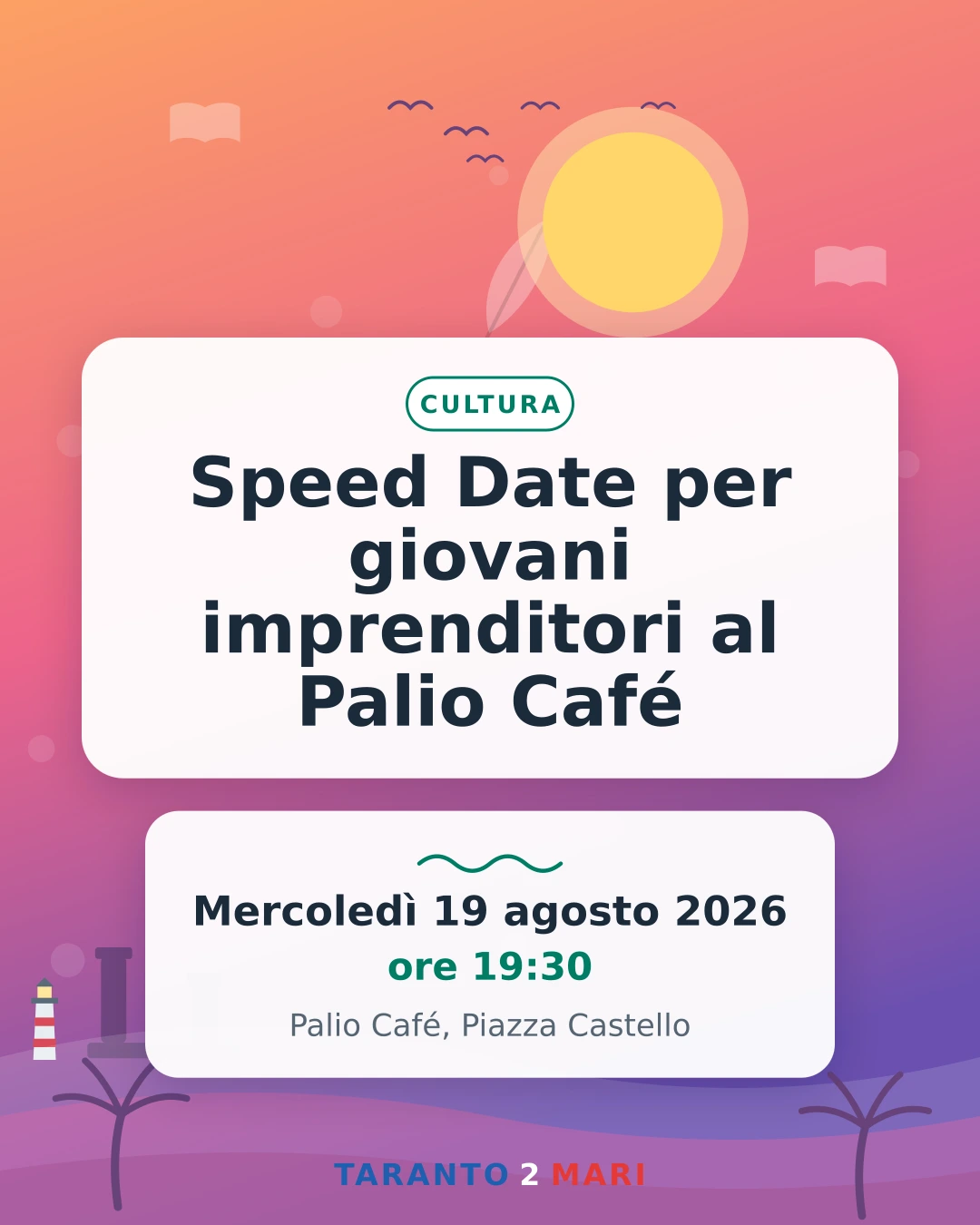 Speed Date per giovani imprenditori al Palio Café