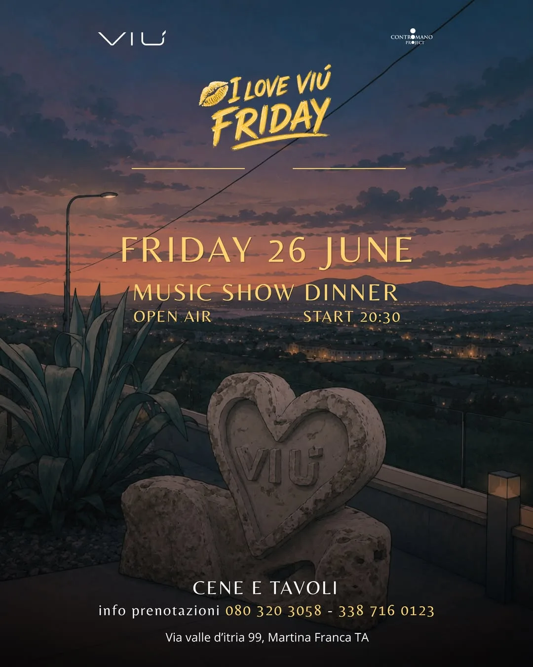 I LOVE VIÙ · Music Show Dinner Open Air