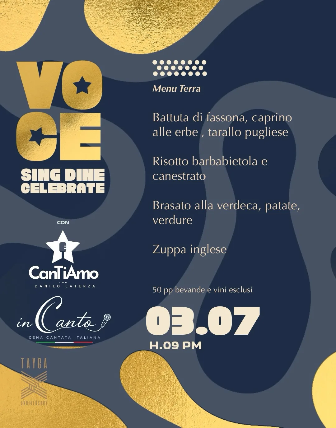 VOCE · dinner show al Tayga Beach
