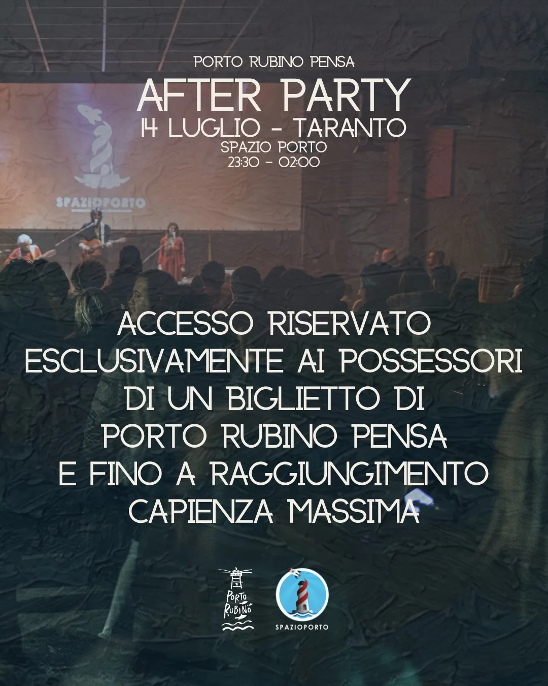 Porto Rubino PENSA · After Party allo Spazioporto