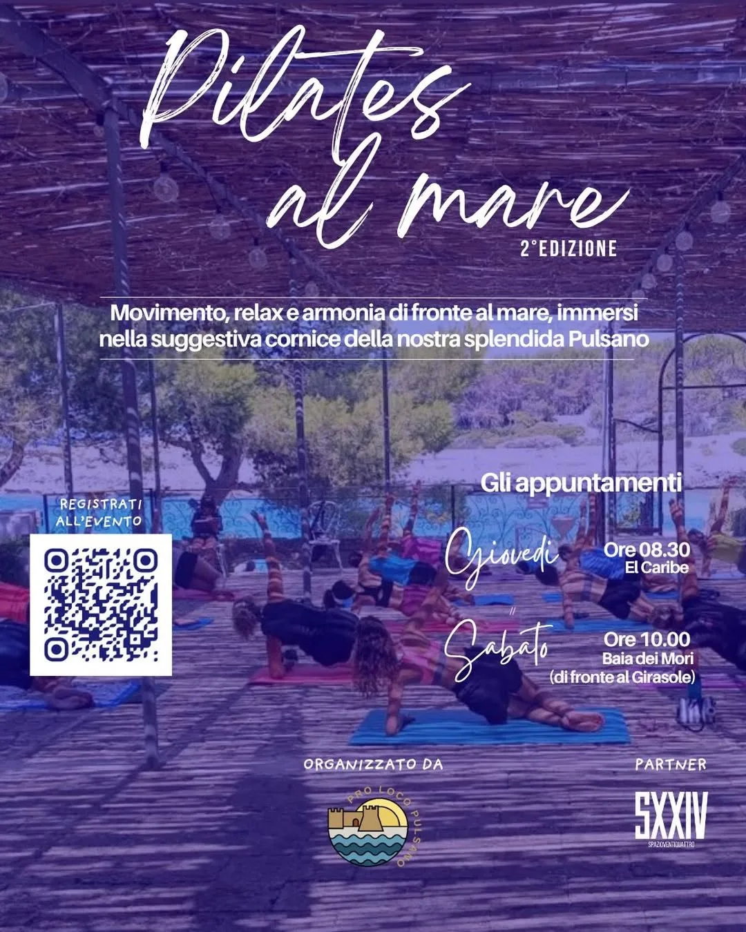 Pilates al Mare · giovedì all'El Caribe (Marina di Pulsano)