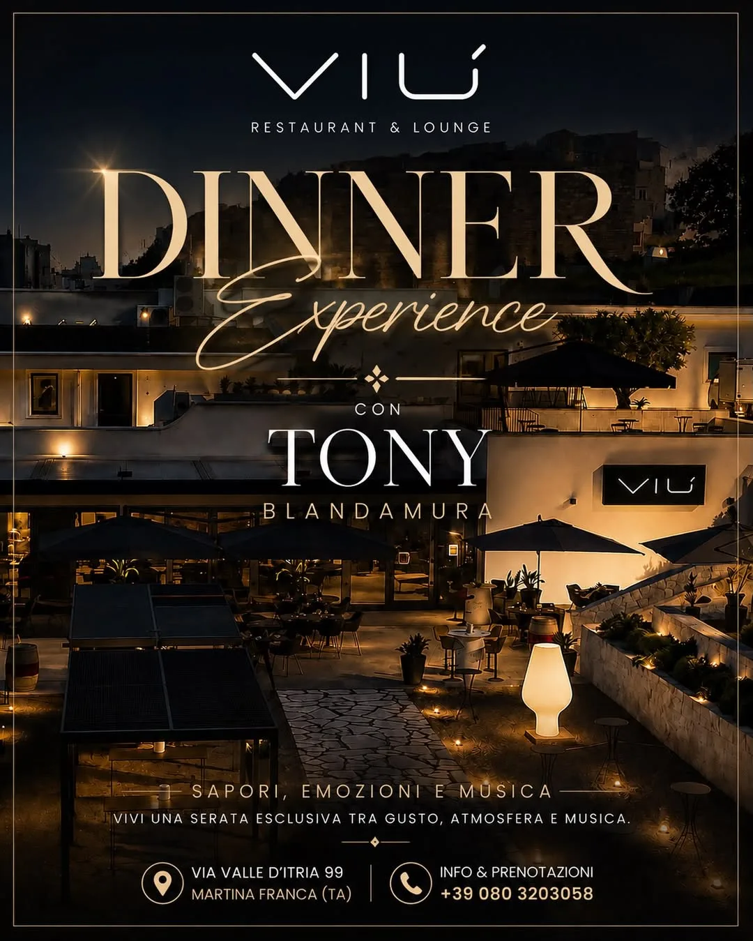 VIÙ Dinner Experience · Tony Blandamura