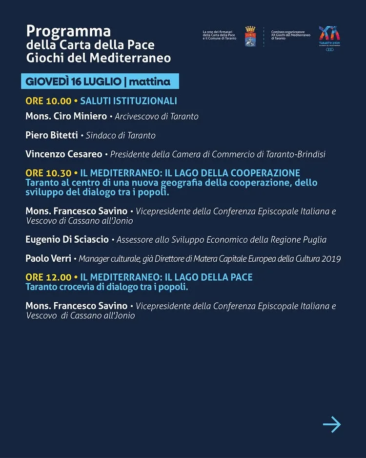 Taranto nel "lago" del Mediterraneo · un mare di prossimità