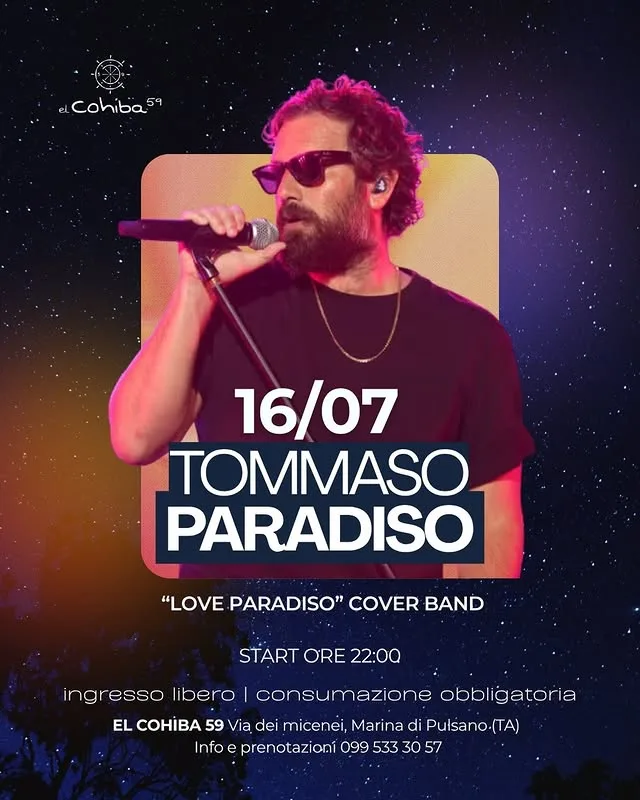 Love Paradiso · tributo Tommaso Paradiso · El Cohiba 59 (16/07)