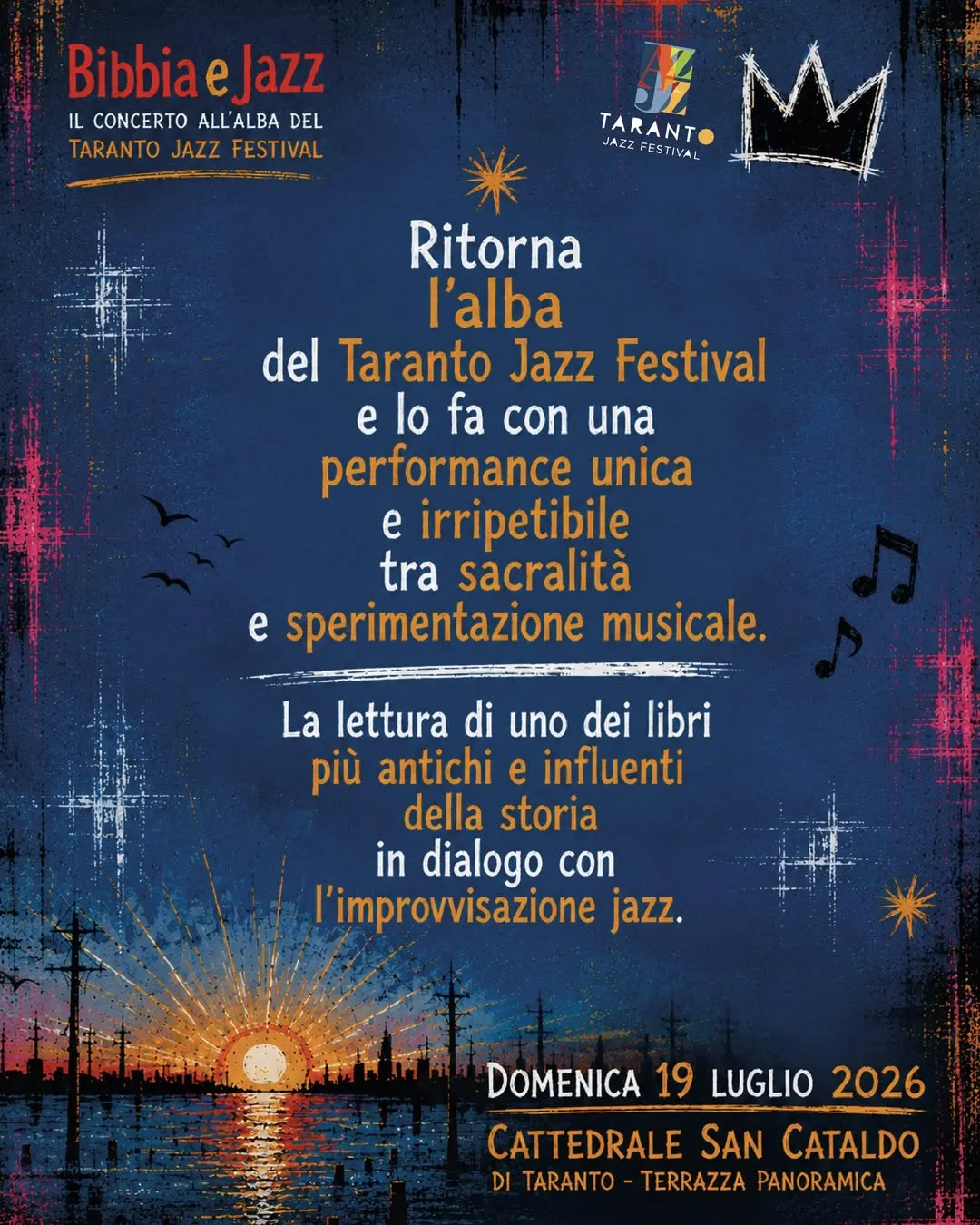 Bibbia e Jazz · concerto all’alba alla Cattedrale di San Cataldo