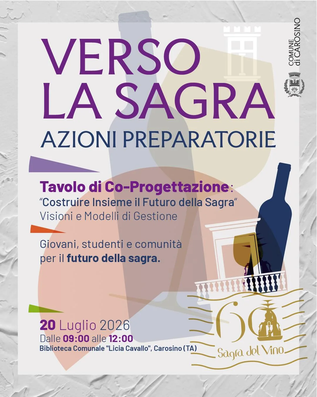 Costruire Insieme il Futuro della Sagra · co-progettazione a Carosino