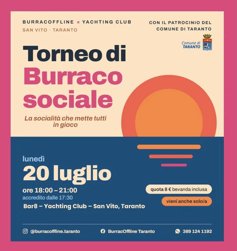 Torneo di Burraco Sociale al Bar8 Yachting Club