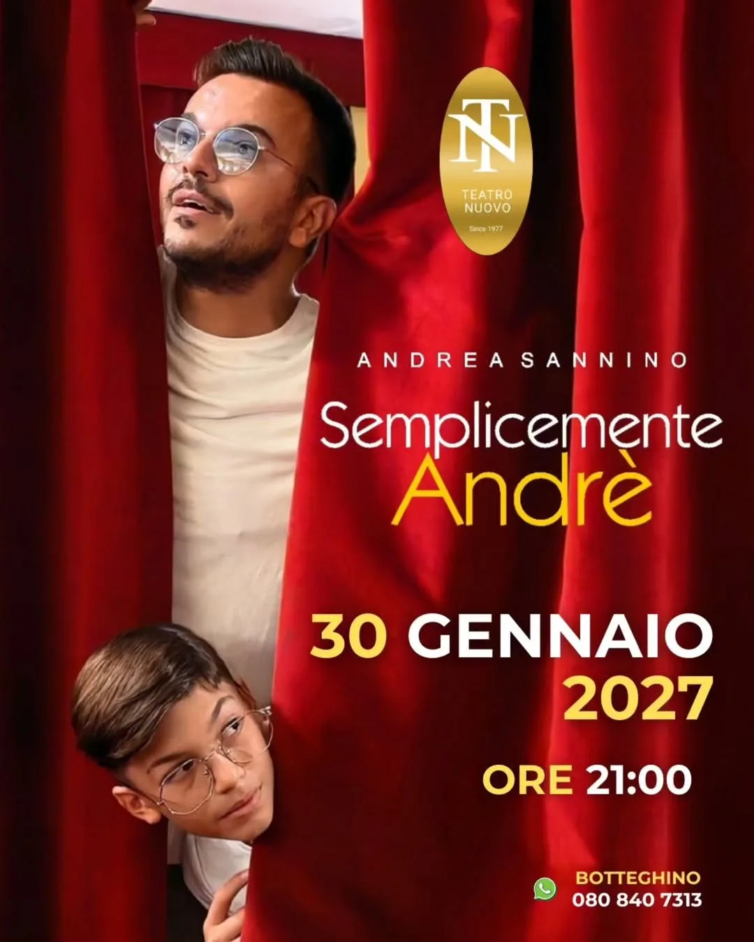 Andrea Sannino · "Semplicemente Andrè" al Teatro Nuovo
