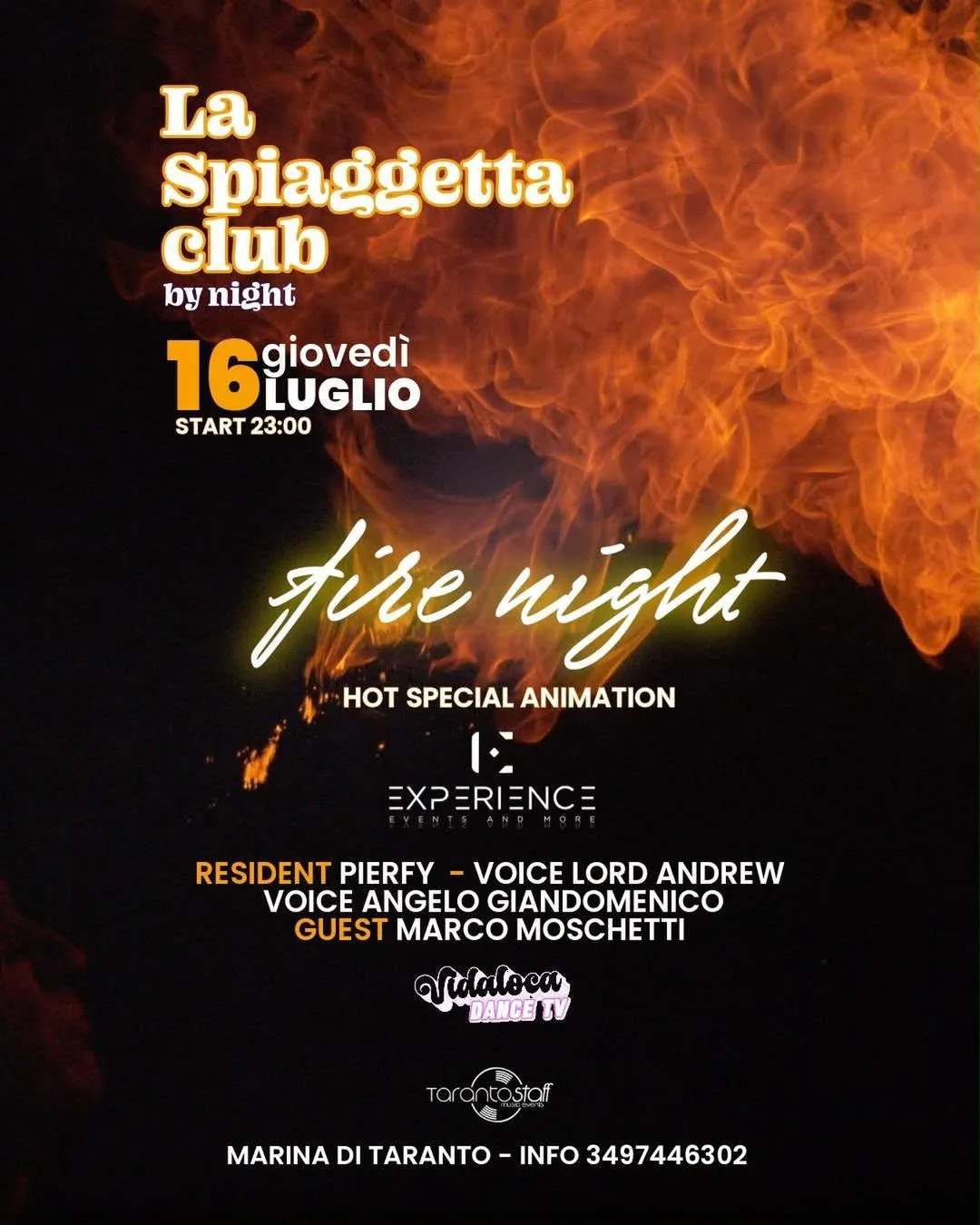 La Spiaggetta Club by Night · Fire Night Animation