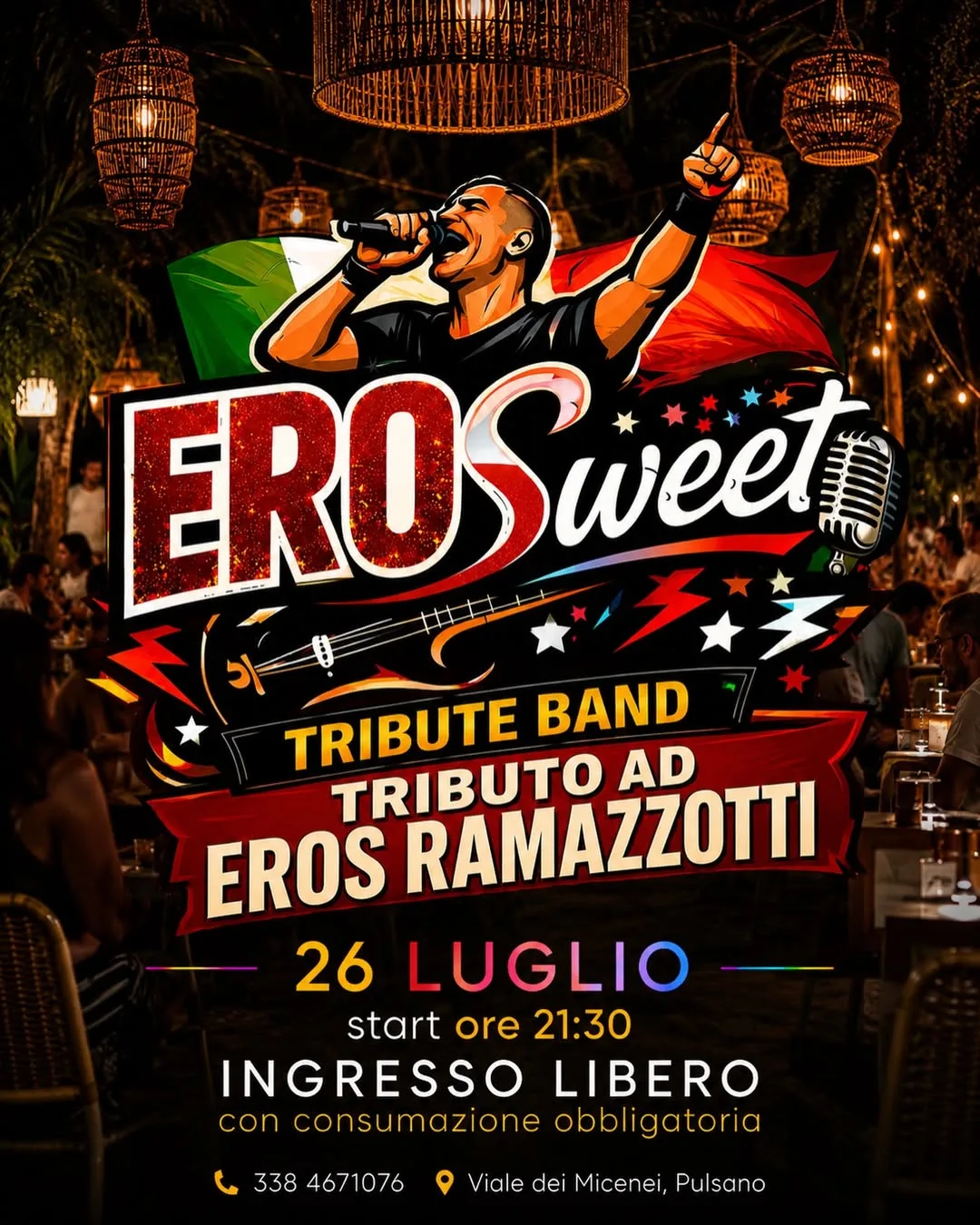 Erosweet in spiaggia al Riviera · tributo a Eros Ramazzotti