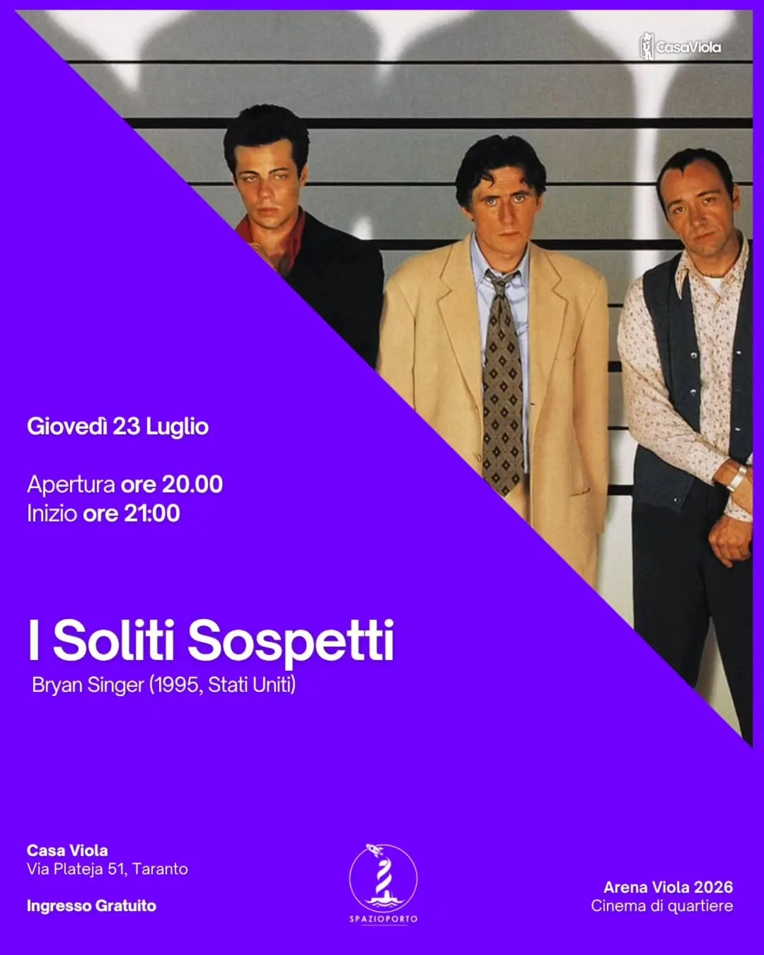 Casa Viola · proiezione di "I soliti sospetti"