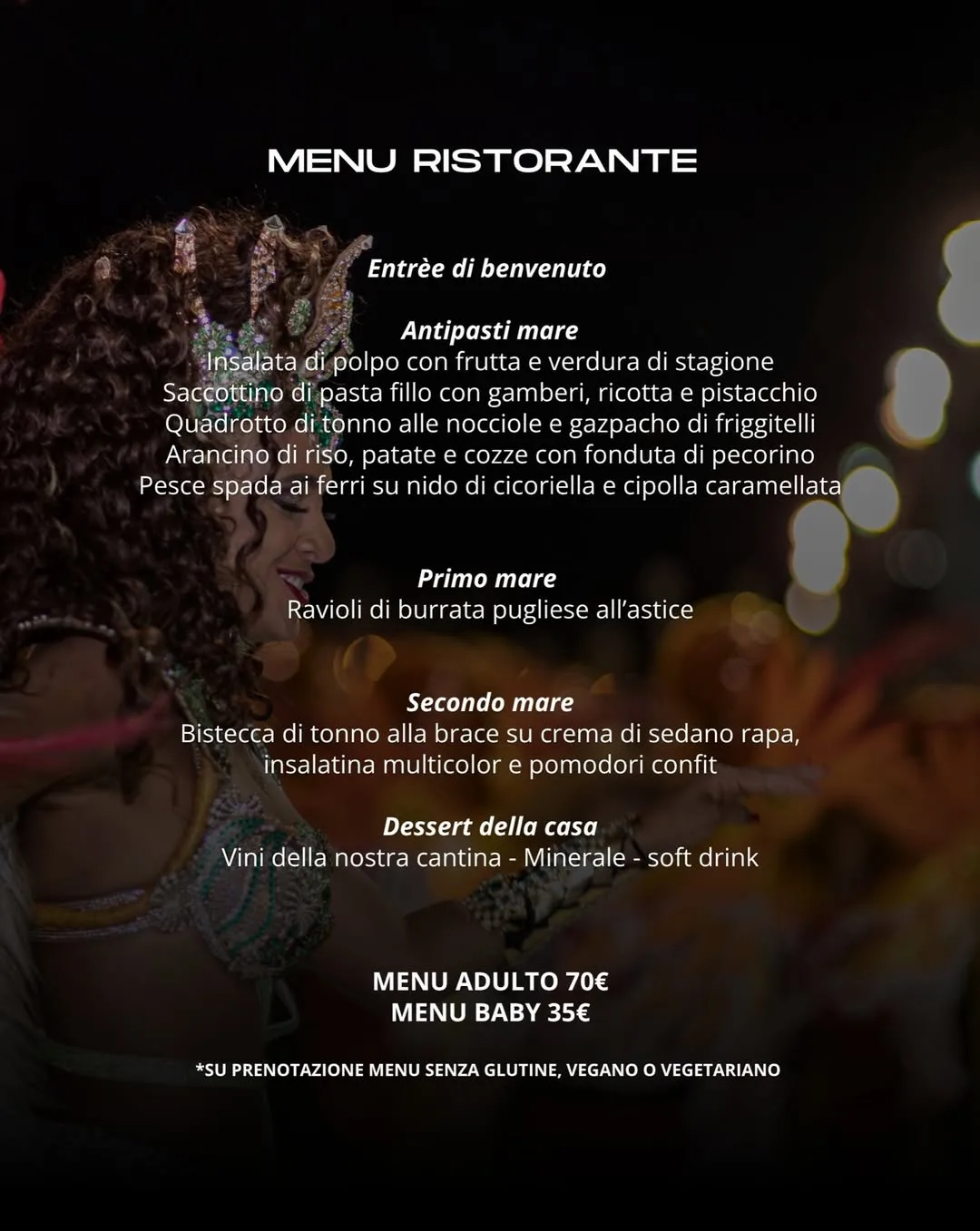 Ferragosto al Cohiba · cena spettacolo e fuochi sul mare