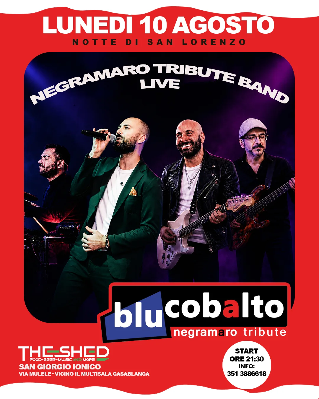 The Shed · Blu Cobalto, Negramaro Tribute (San Lorenzo)