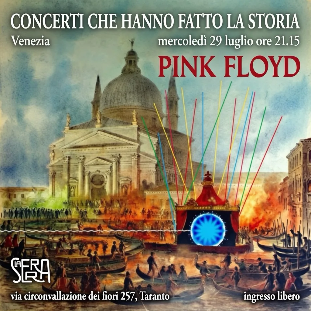 Pink Floyd a Venezia 1989 · cinema sotto le stelle alla Serra