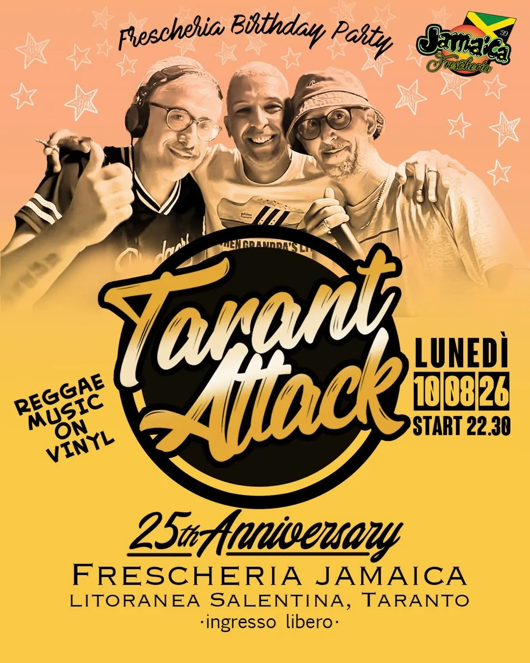 Tarant Attack 25th Anniversary alla Frescheria Jamaica