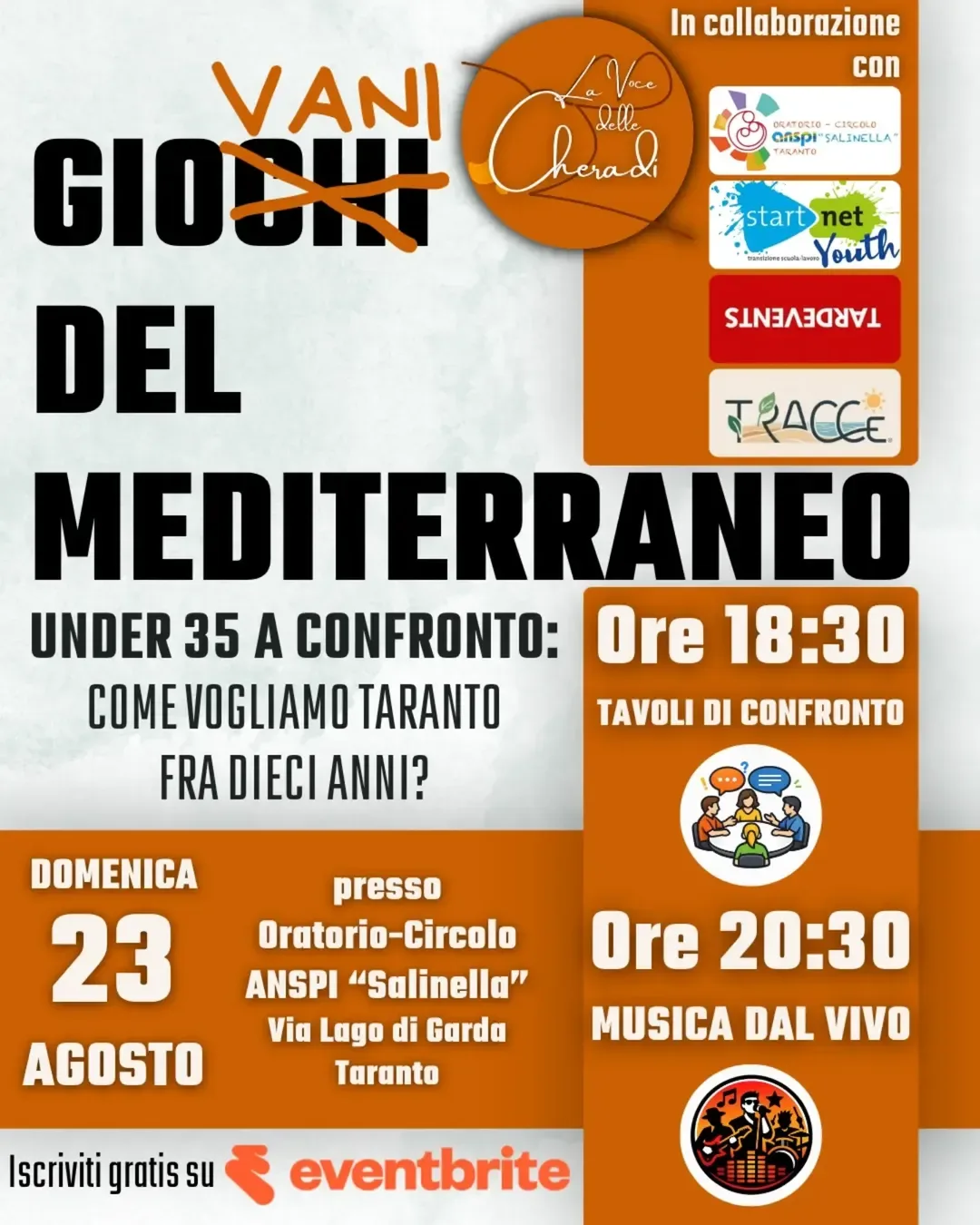 Idee e sogni per Taranto · confronto under 35 alla Salinella