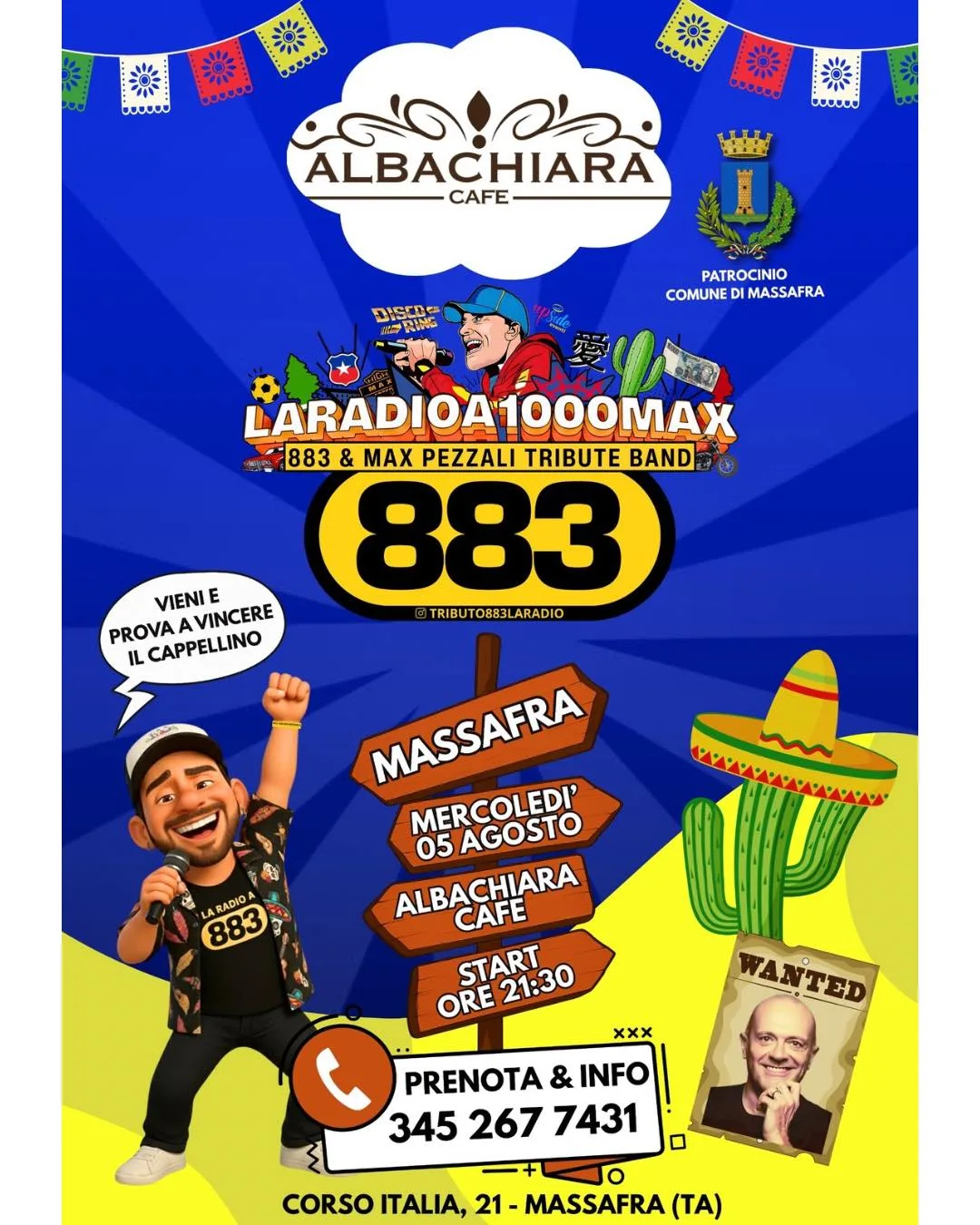 Albachiara Cafè · La Radio a 1000 MAX (883 tribute)