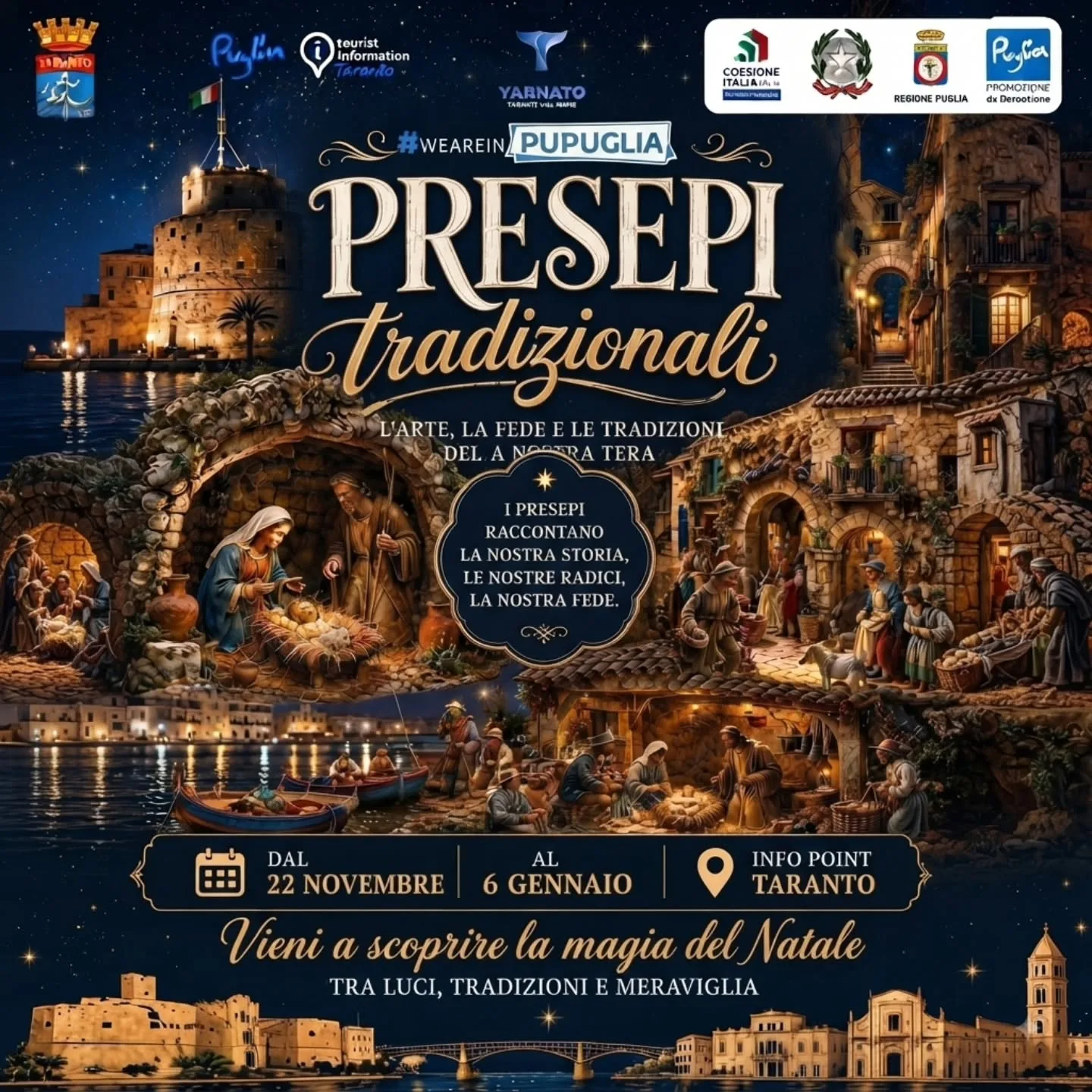 Presepi tradizionali tarantini e annullo filatelico