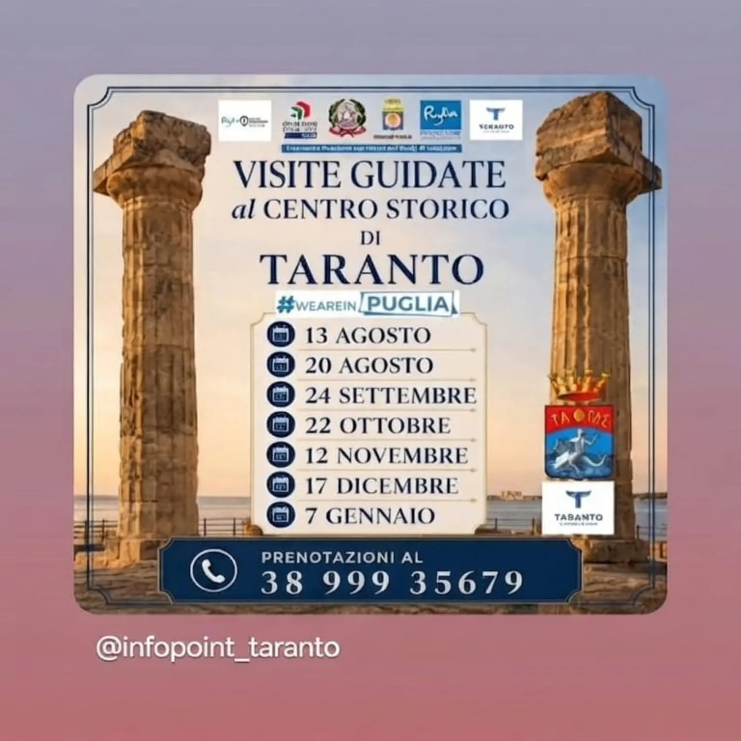 Visita guidata al centro storico di Taranto (12 novembre)