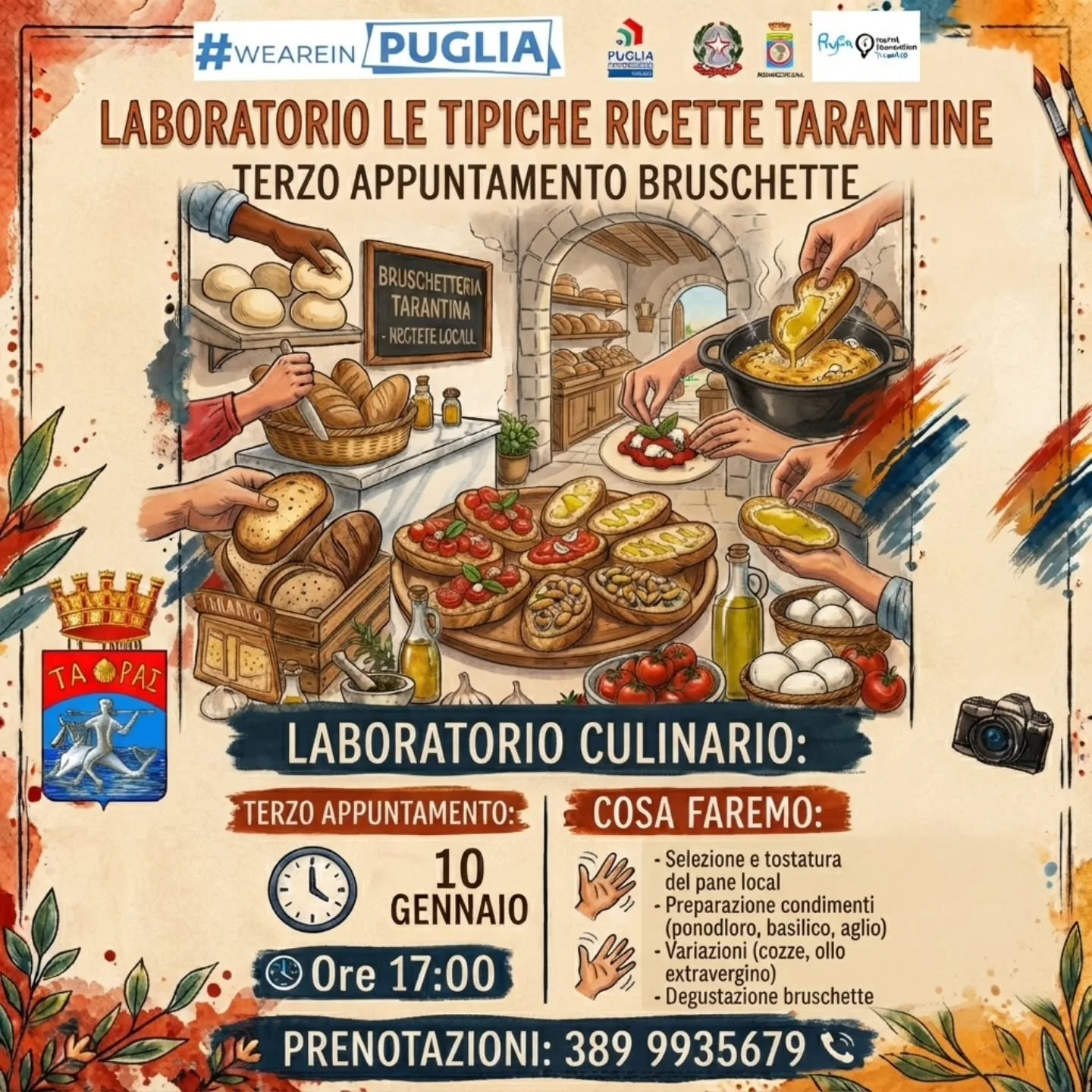 Laboratorio culinario · Bruschette tarantine (10 gennaio)