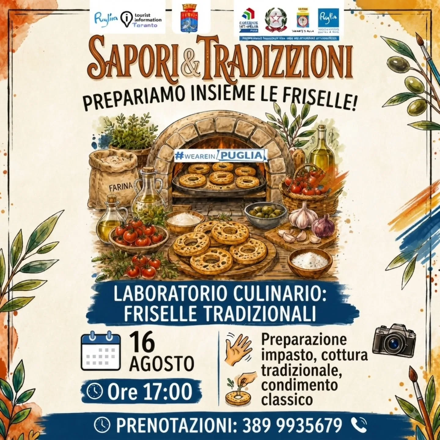 Laboratorio culinario · Friselle tradizionali (16 agosto)