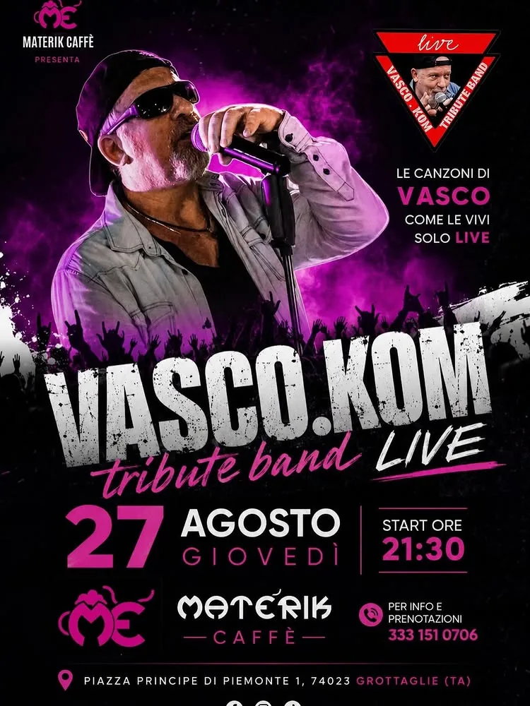 Vasco.Kom · tributo a Vasco Rossi al Materik Caffè
