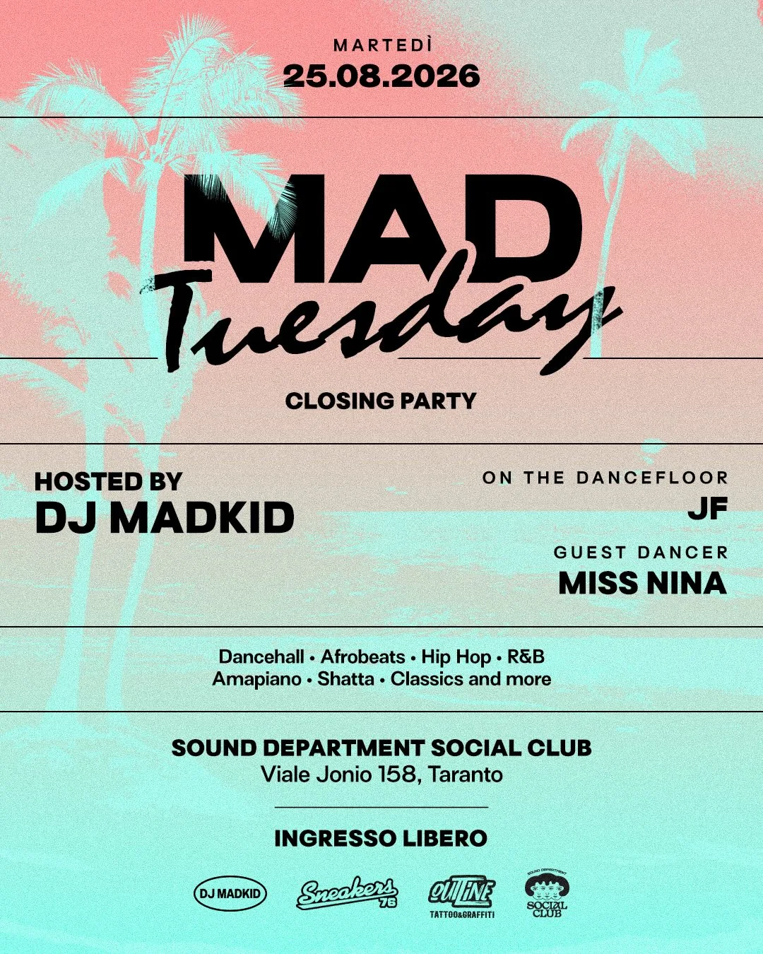 Sound Department · Mad Tuesday con Dj Madkid (25/08)