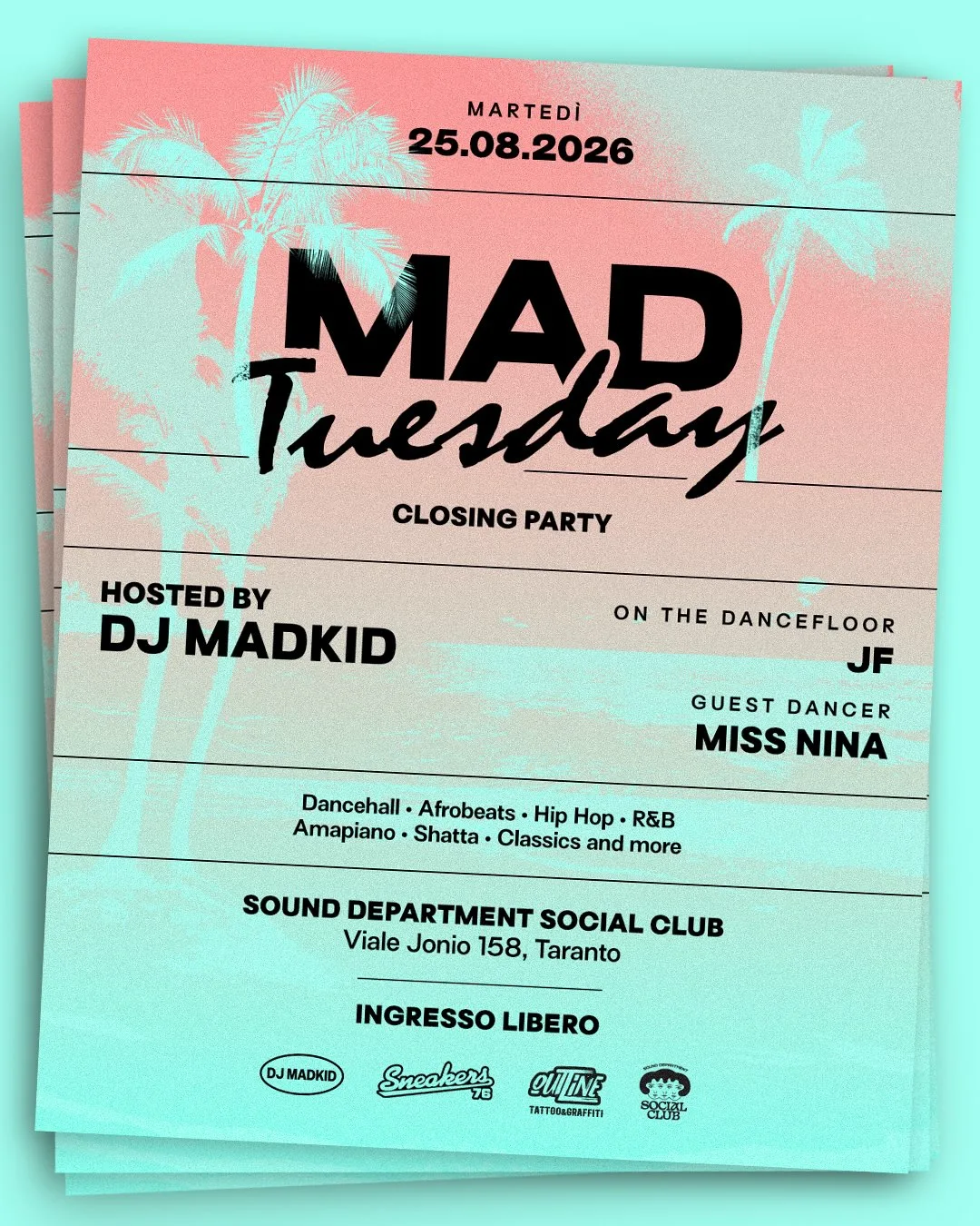 Sound Department · Mad Tuesday con Dj Madkid (25/08)