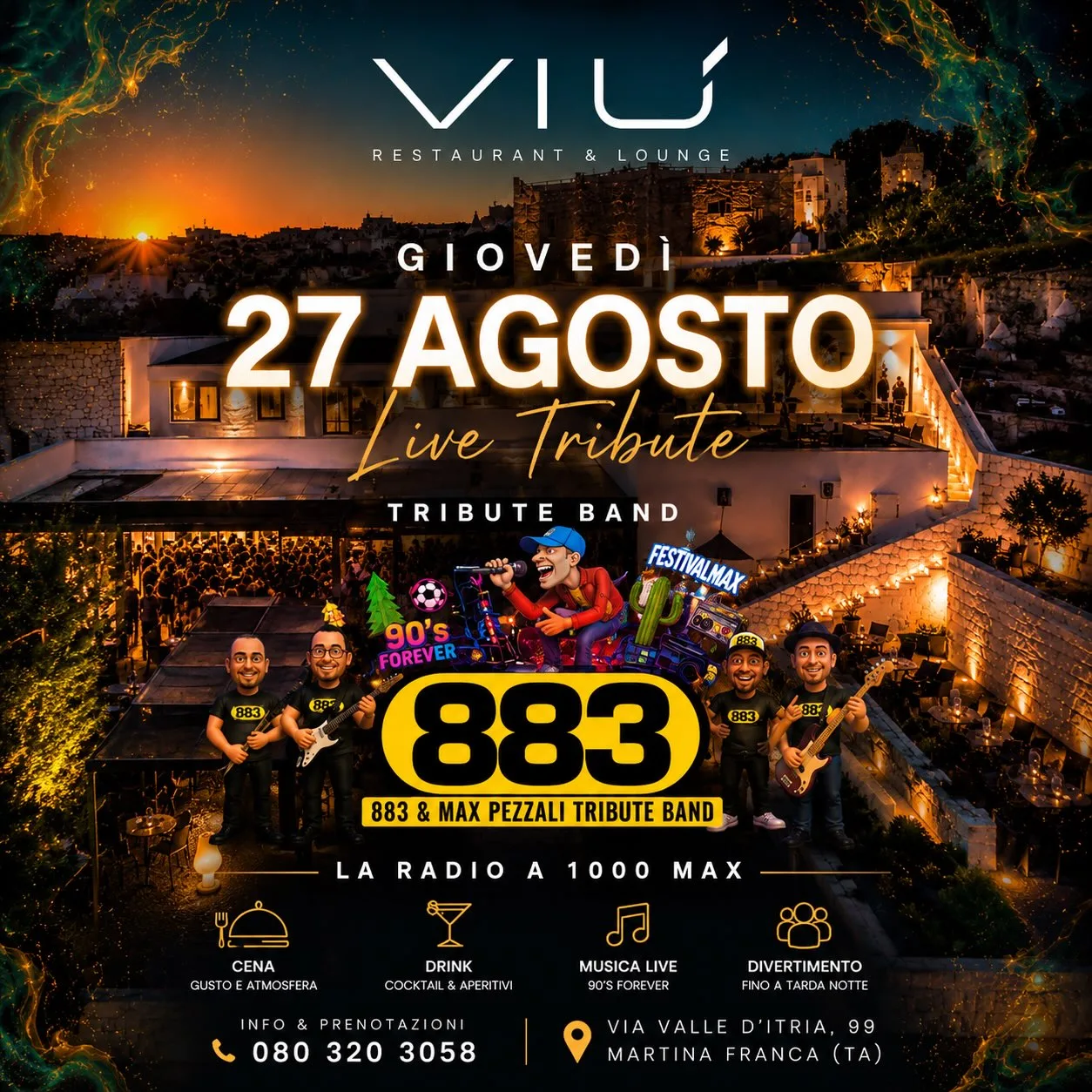 La Radio a 1000 Max · tributo agli 883 al Viù