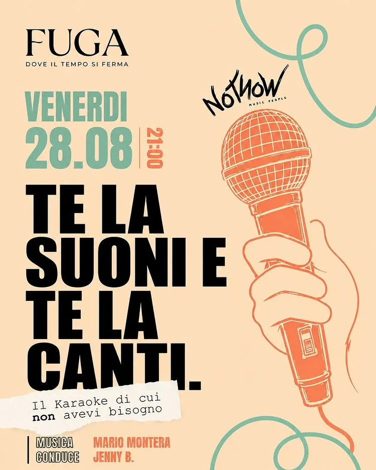 Te la suoni e te la canti · cena spettacolo al FUGA