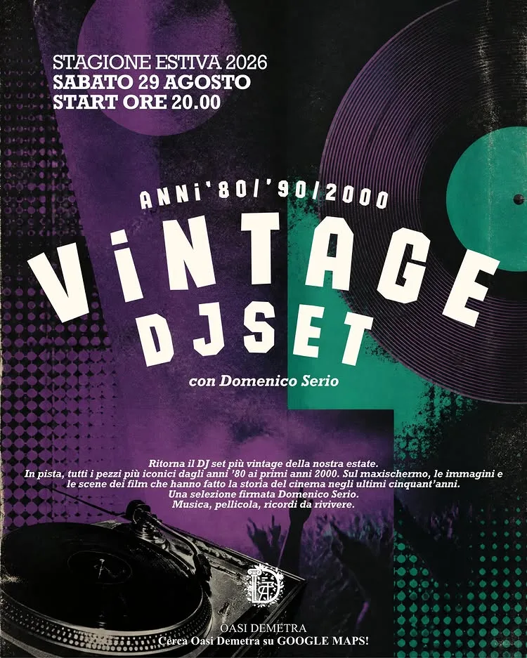Vintage Dj Set all'Oasi Demetra