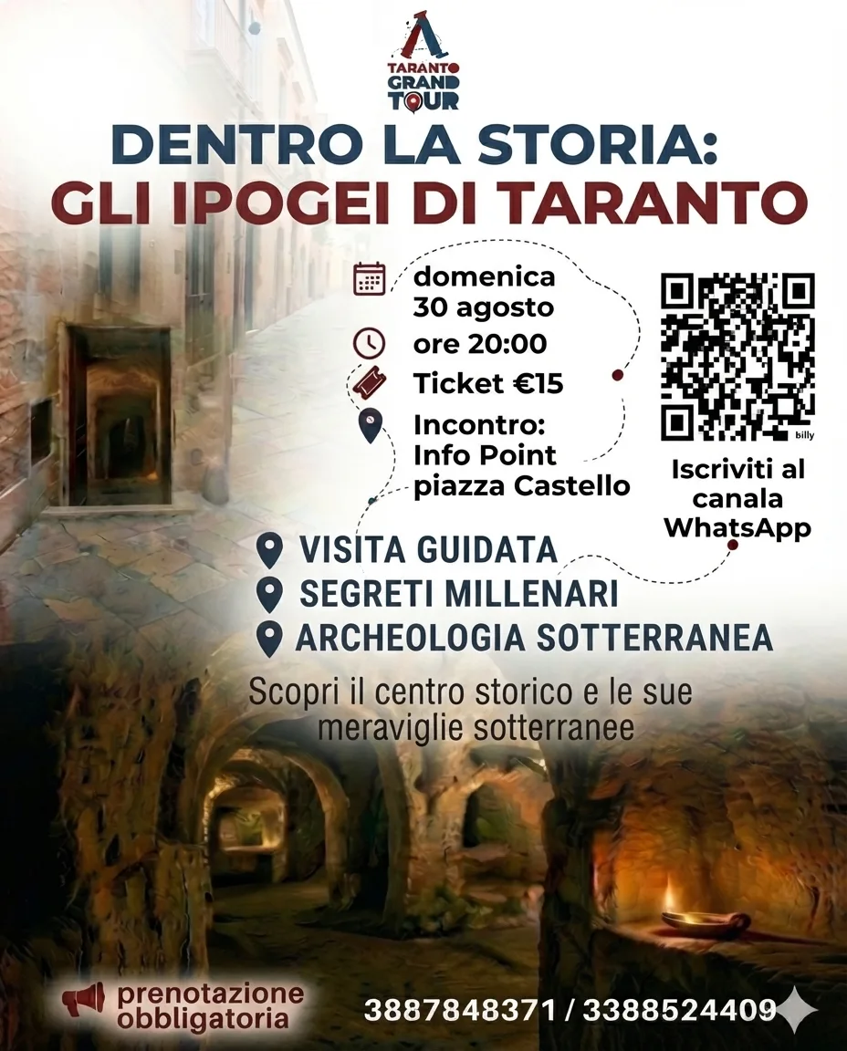 Visita guidata alla Città Vecchia e a 2 ipogei (30 agosto)