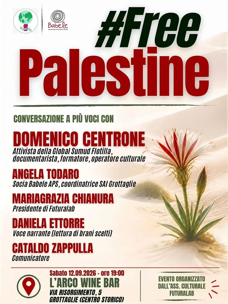Free Palestine · una conversazione a più voci a Grottaglie