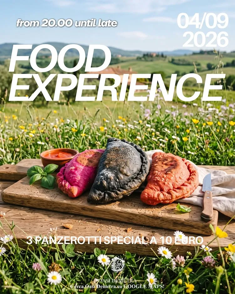 Oasi Demetra · Food Experience, ultimo weekend (4 settembre)