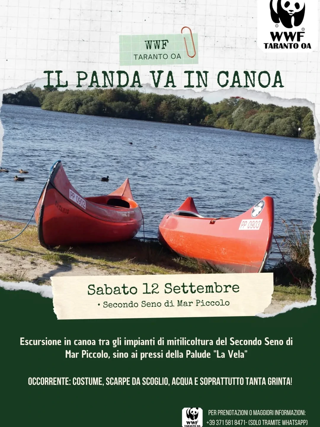 Il Panda va in canoa · escursione guidata del WWF