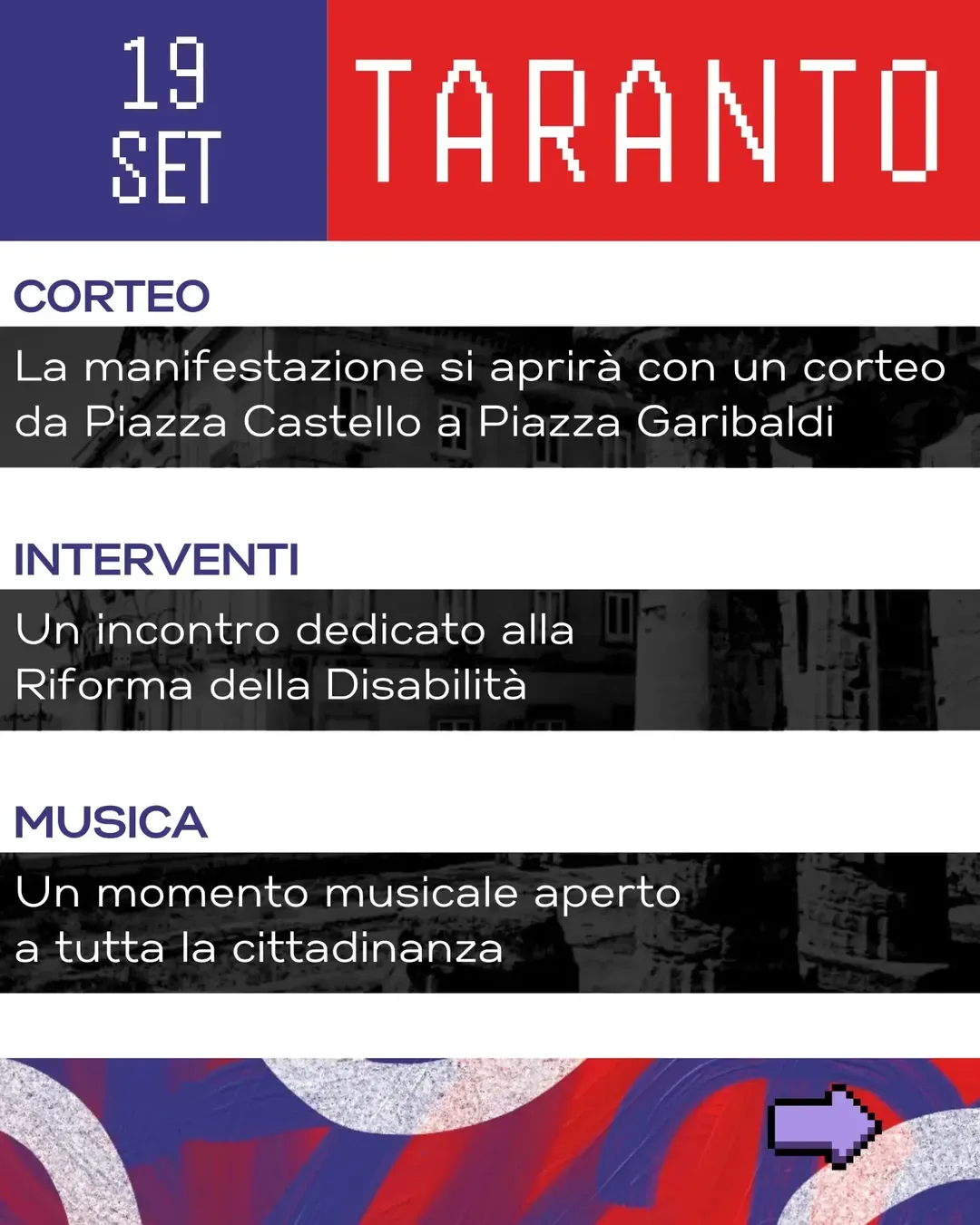 Disability Pride Puglia · la tappa tarantina