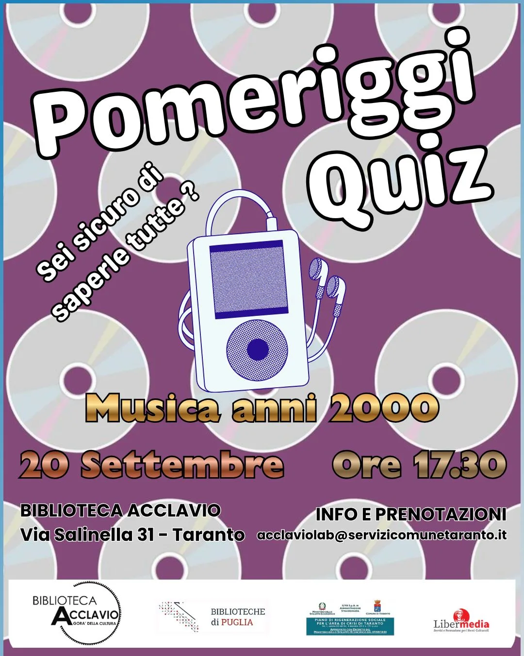 Pomeriggi Quiz · musica anni 2000