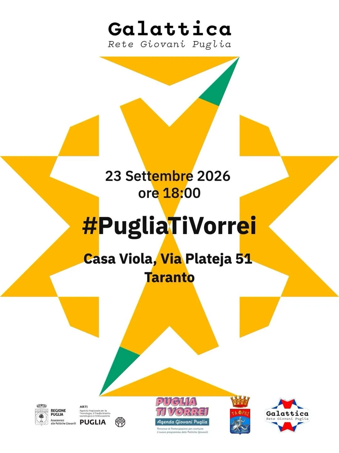 Puglia Ti Vorrei · l’Agenda Giovani fa tappa a Taranto