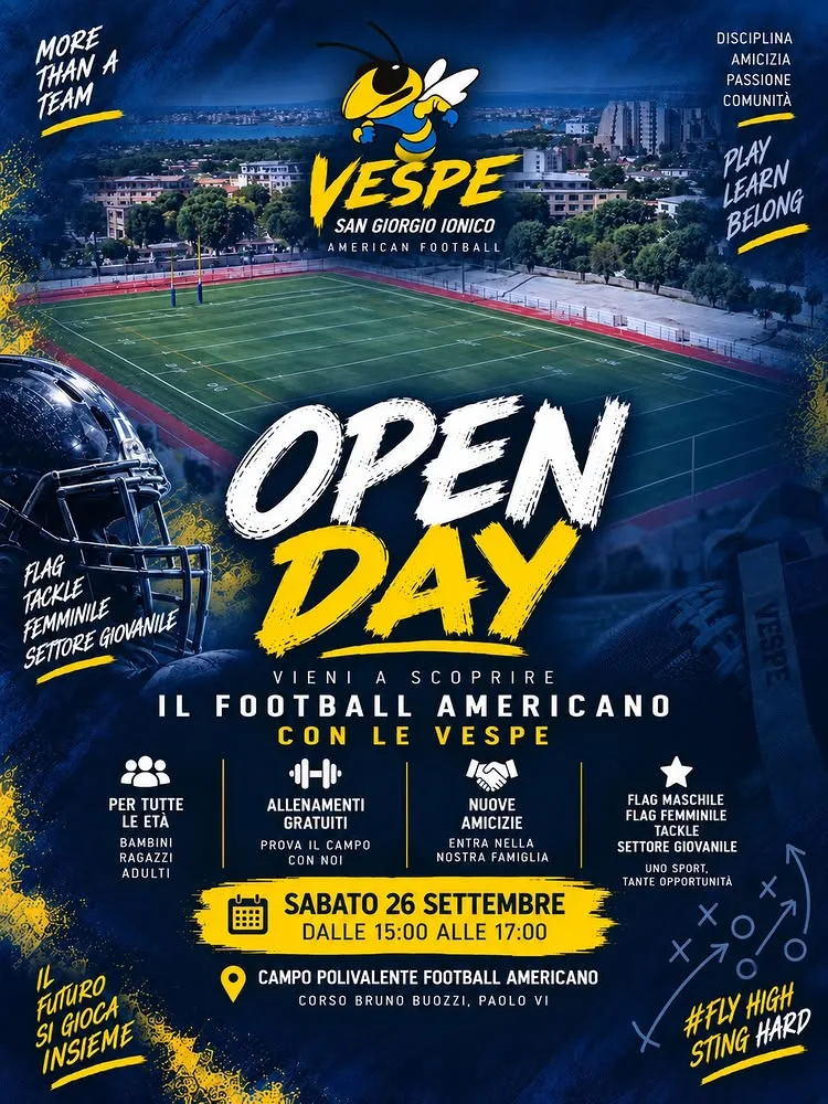 Open Day delle Vespe · prova il football americano