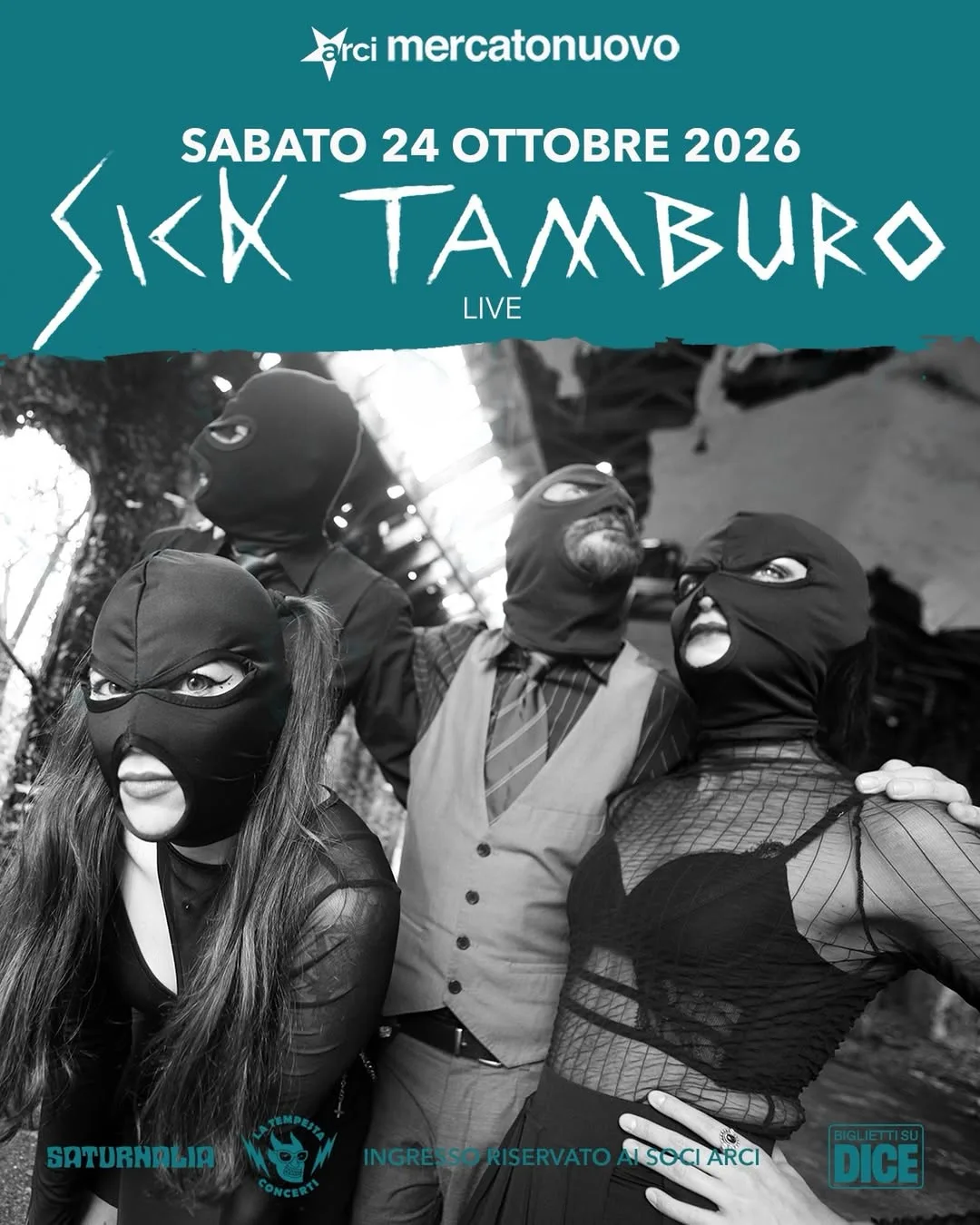 Sick Tamburo live a Mercato Nuovo, 24 ottobre 2026