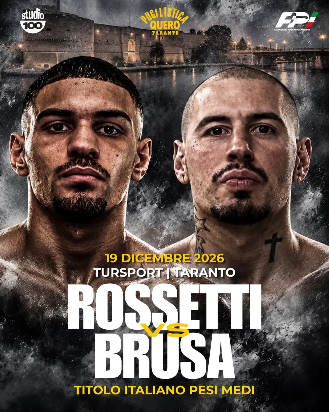 Rossetti contro Brusa · titolo italiano pesi medi