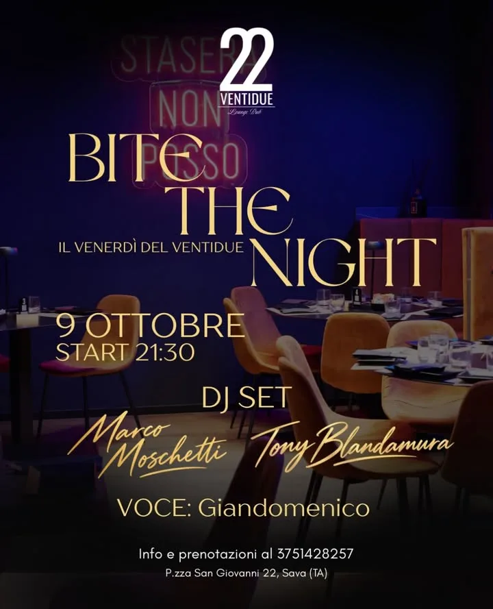 Bite the Night · il venerdì del Ventidue